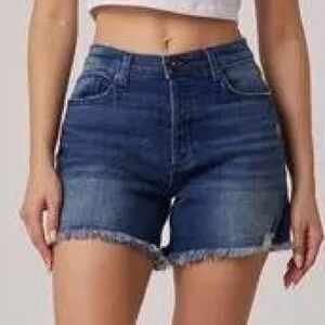 NWT EDYSON DELON HIGH RISE SHORT IN DARK LINCOLN WASH